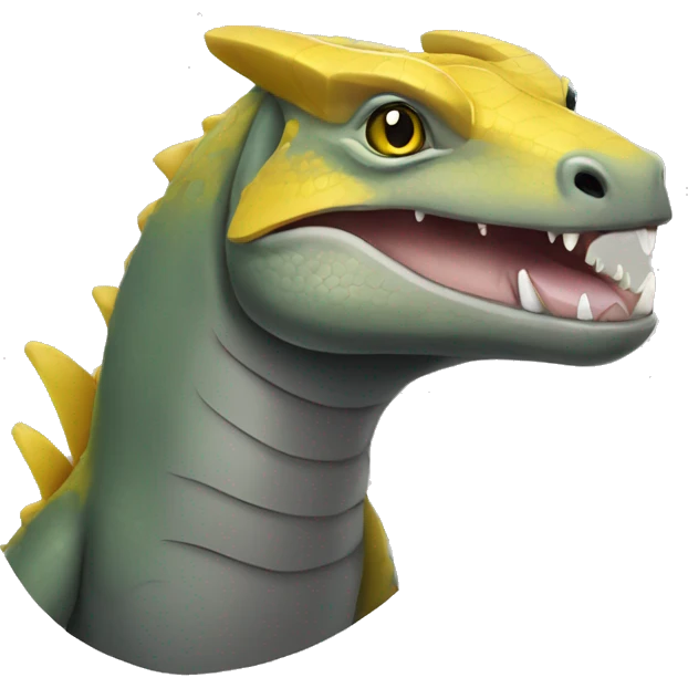 Komodo dragon grey and yellow thumbs up emoji
