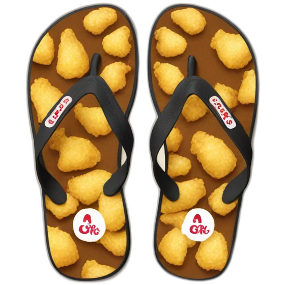 chick-fil-a-nugget flip flops emoji