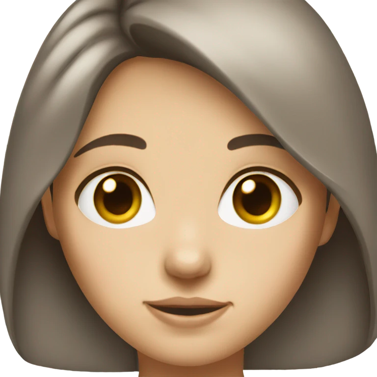 Brunette white girl shy emoji