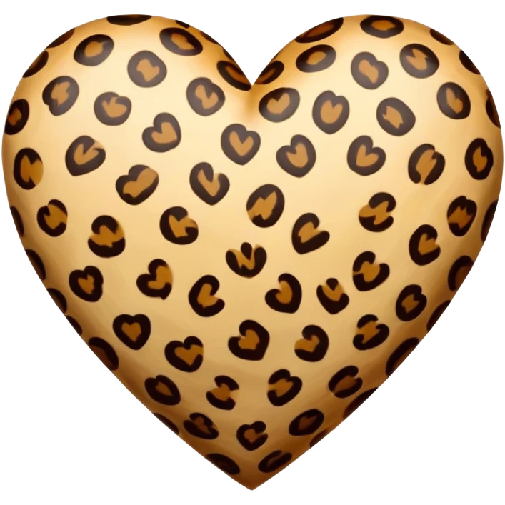 leopard print heart emoji