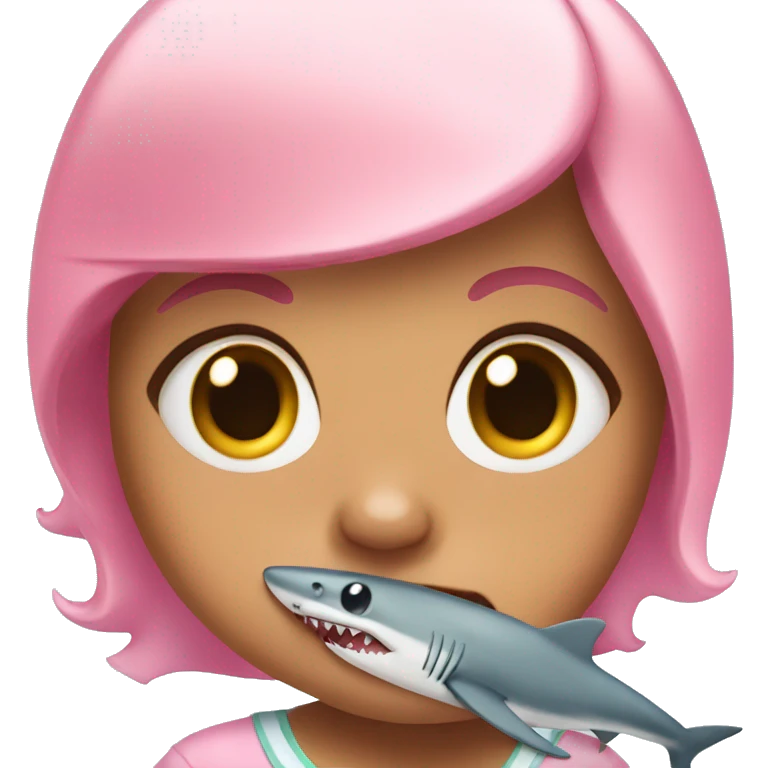 Baby girl shark emoji