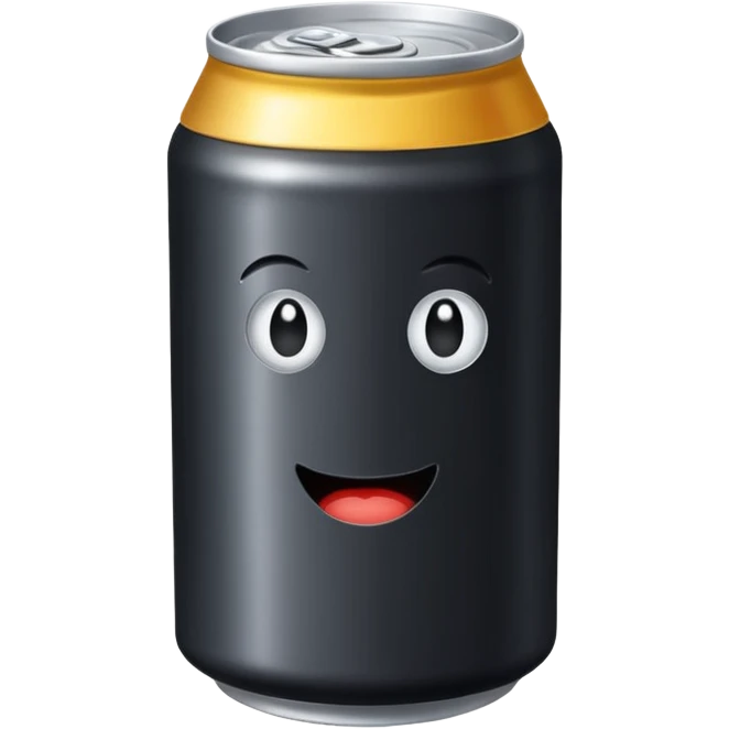 Black drink can emoji