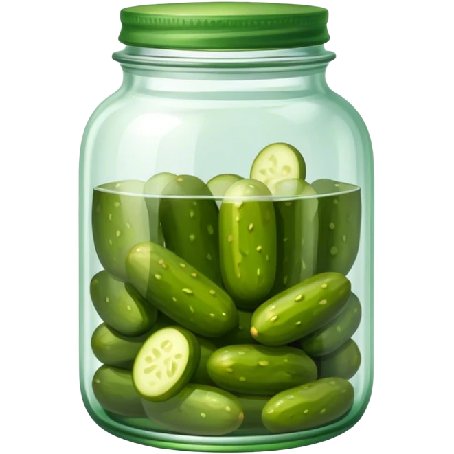 Pickles jar standing on bed emoji