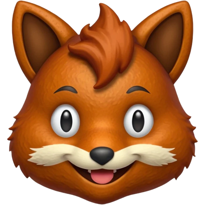 the 💩 emoji crossed with the gitlab fox logo emoji