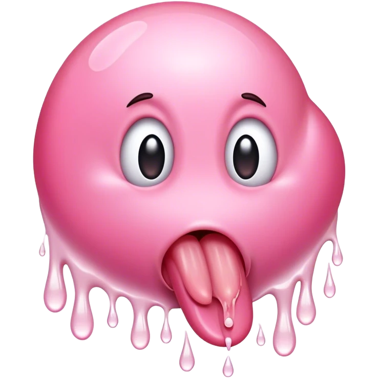  Tongue with white drops emoji