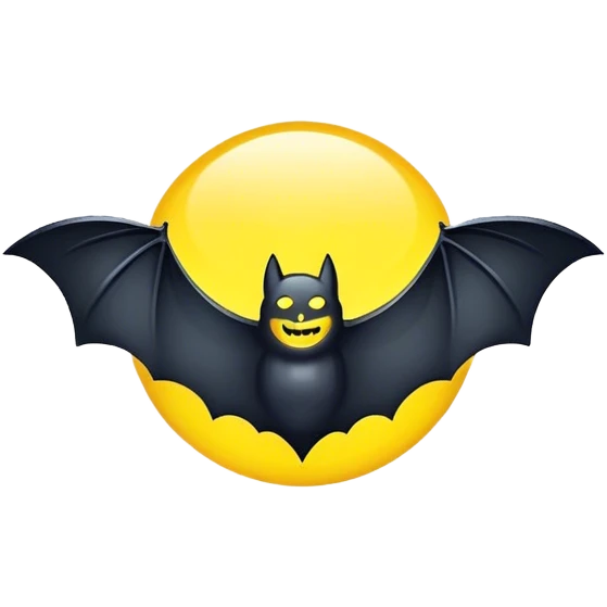 Smile bat signal emoji