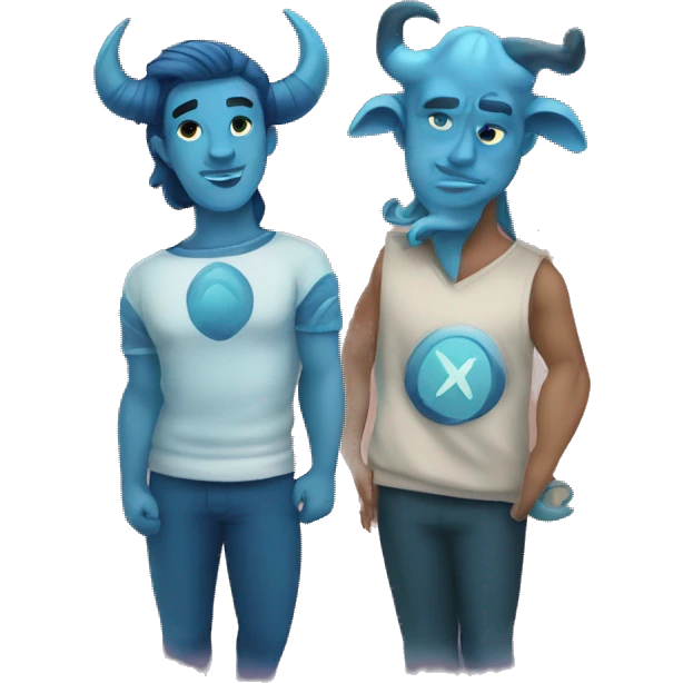 Aquarius and Taurus emoji