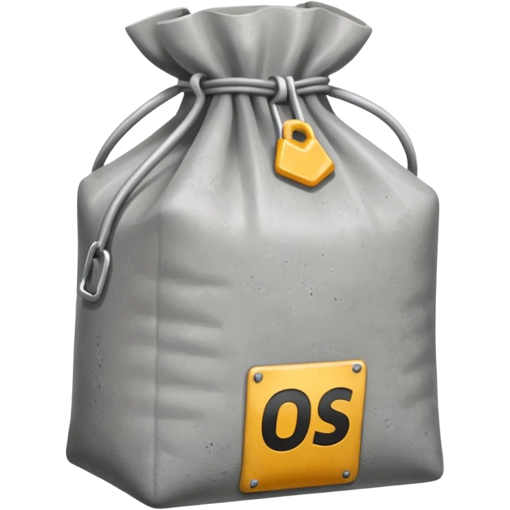 cement powder square bag emoji