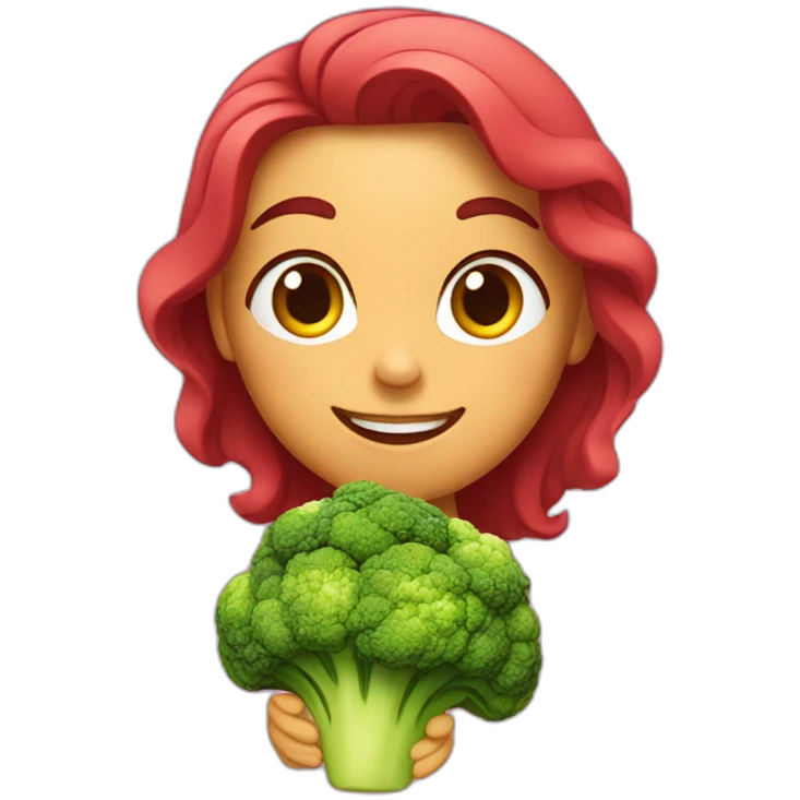 Chica enamorada de brocoli emoji