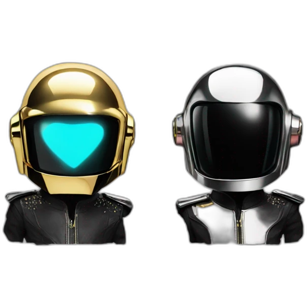 Daft Punk with heart emoji