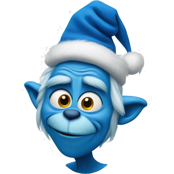 Blue grinch emoji