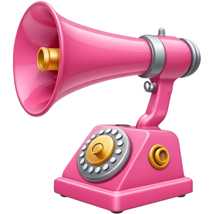 crée moi un mégaphone de couleur rose  emoji