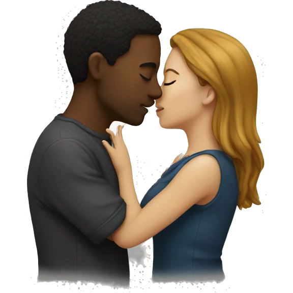 Two people kiss emoji