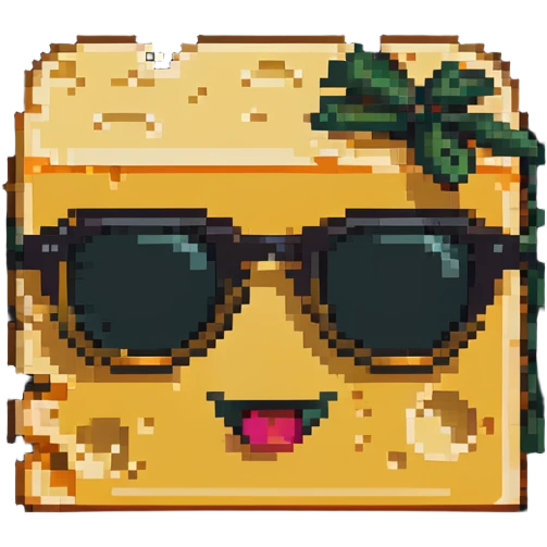 piece of cheese wearing sunglasses emoji