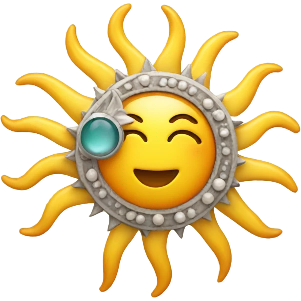 Sun with earrings emoji