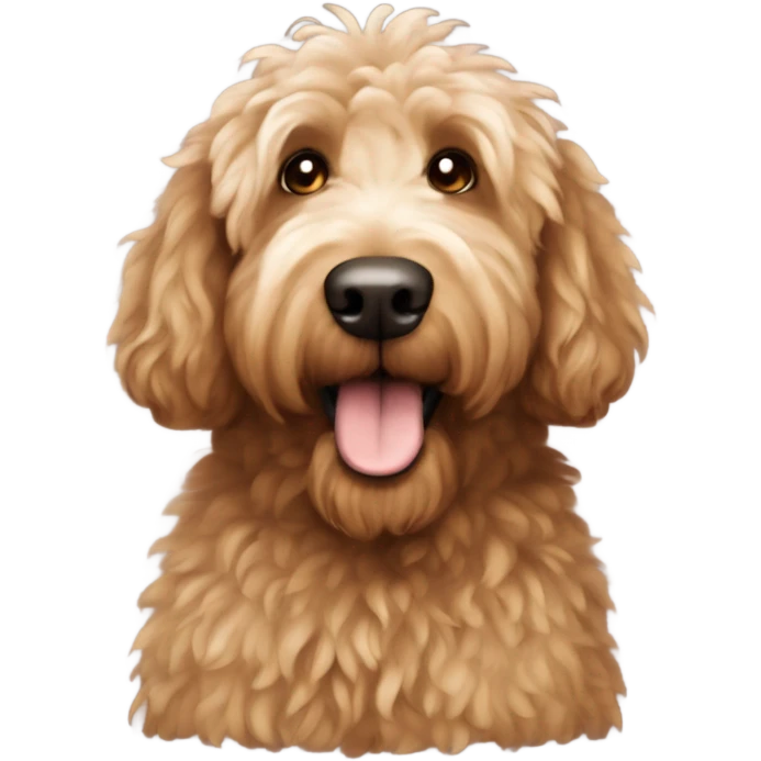 fluffy brown golden doodle emoji
