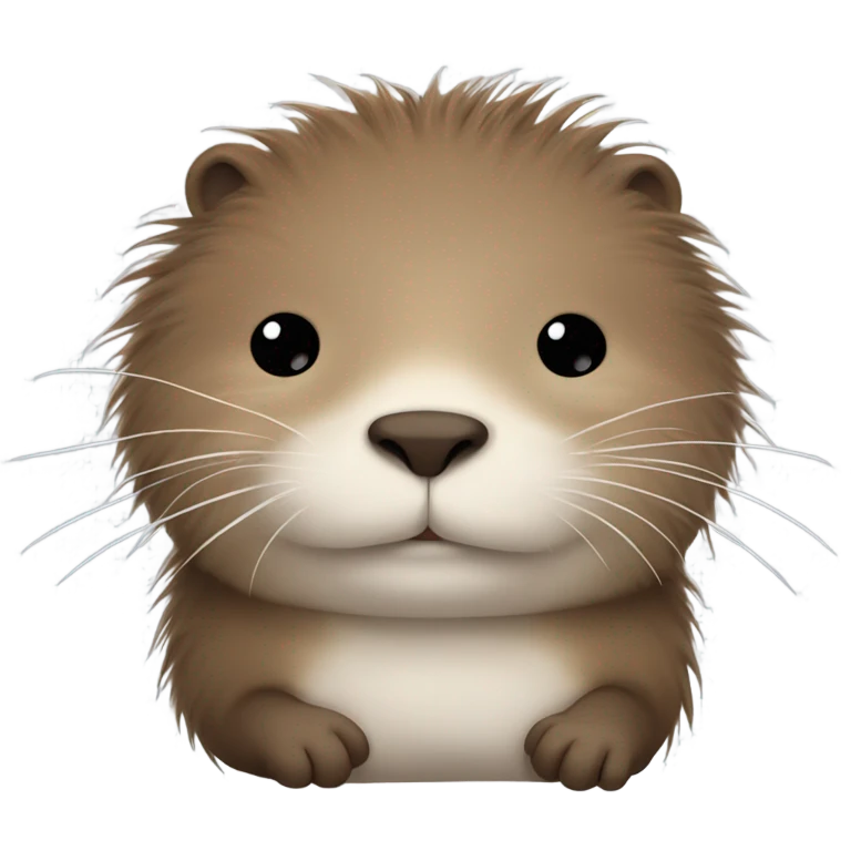 Sleepy muskrat in no sign emoji