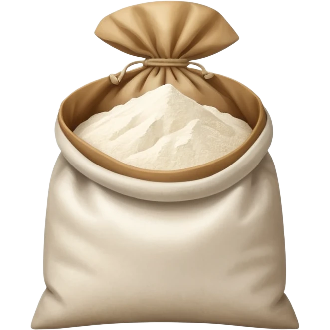 open bag of flour emoji