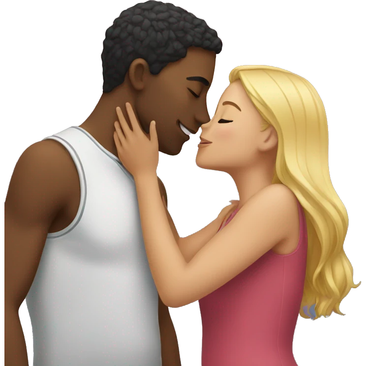 girl kissing a guy emoji