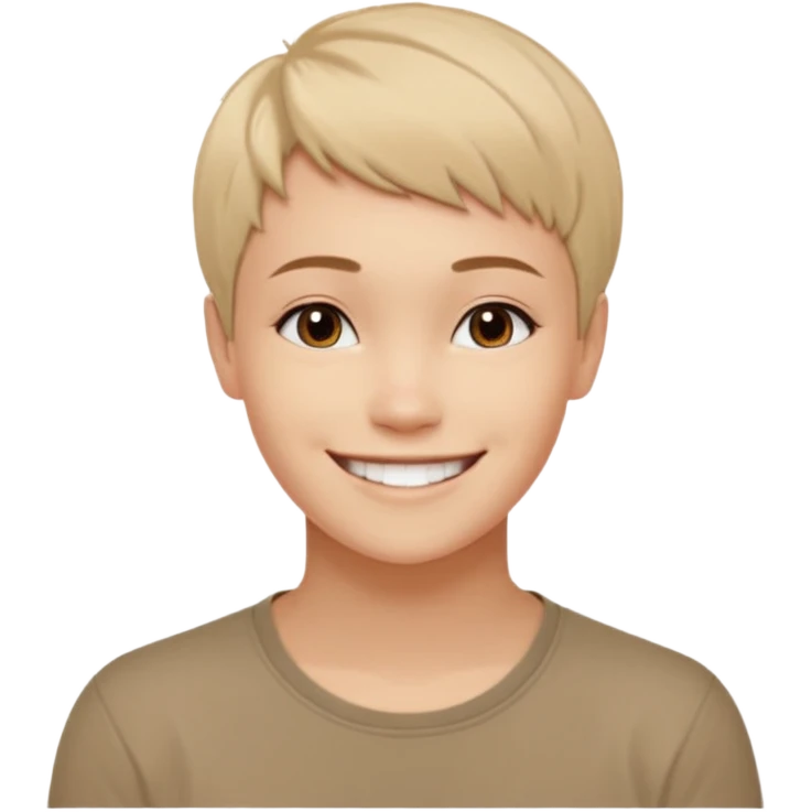 радостно удивленный мужчина по пояс в оранжевой футболке  emoji