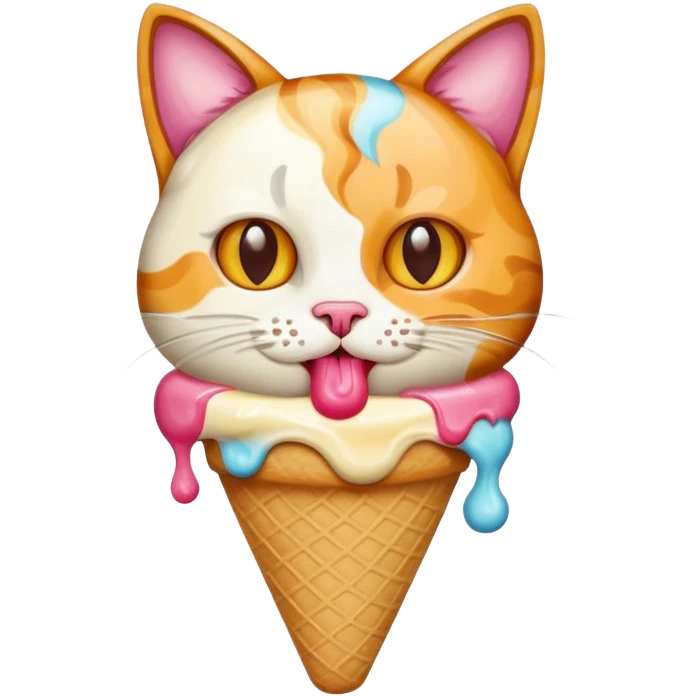 Cat eating ice cream  emoji