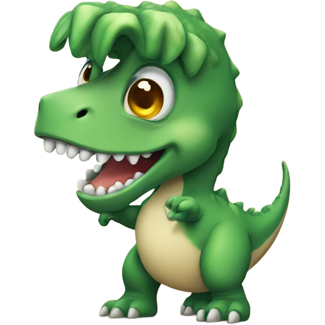Dinosaur winking emoji