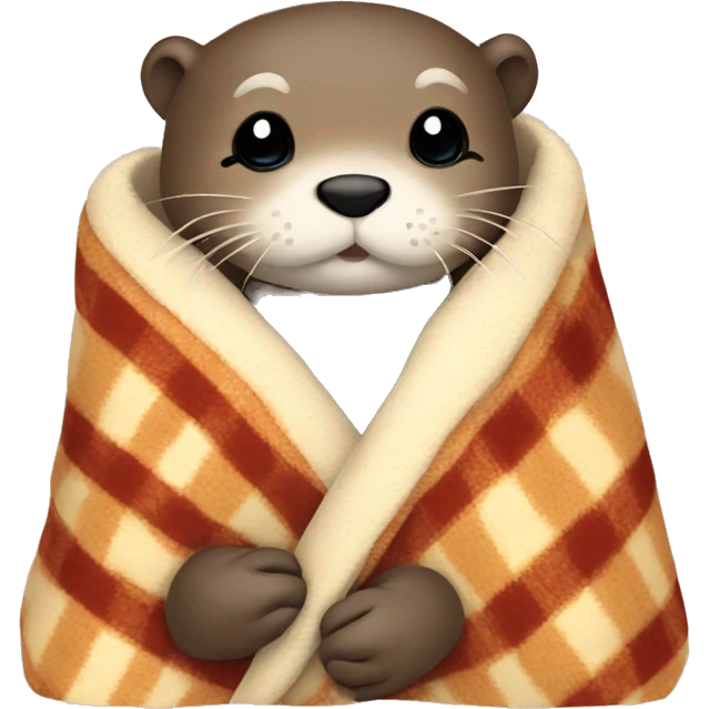 otter cozy in blanket emoji