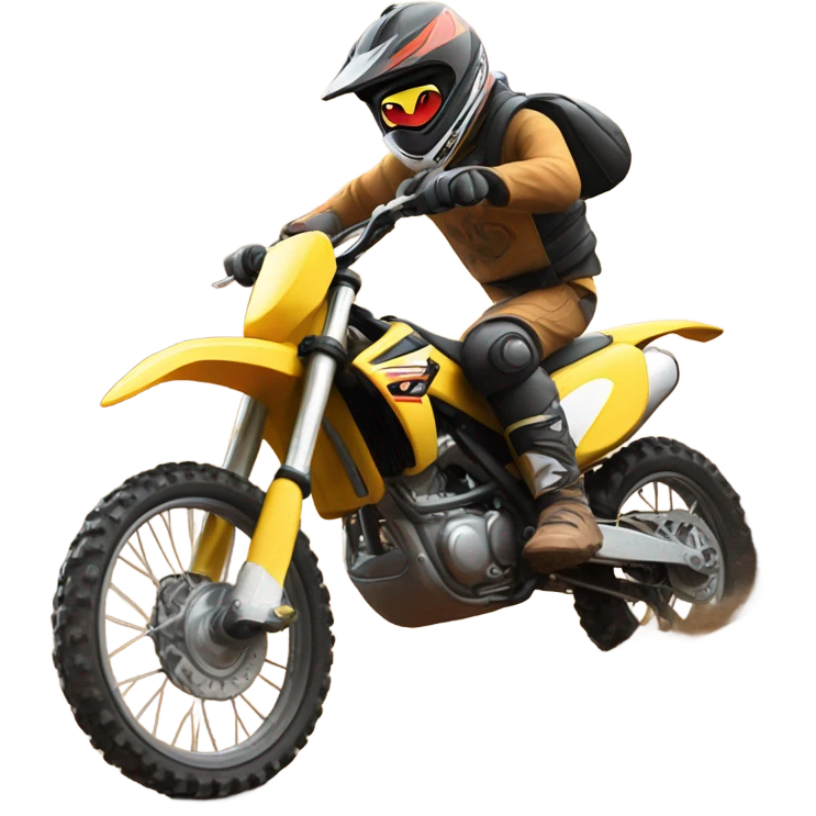 Car riding dirtbike emoji