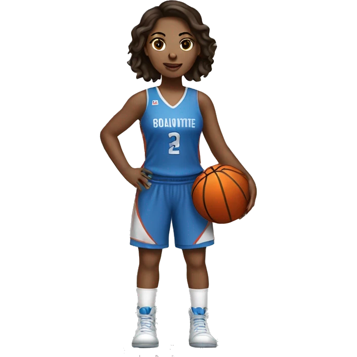 Brunette basketball player girl emoji