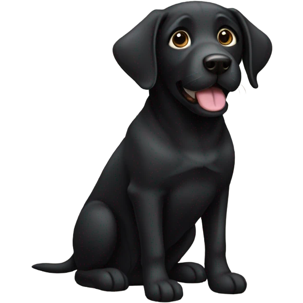 Black lab dog emoji