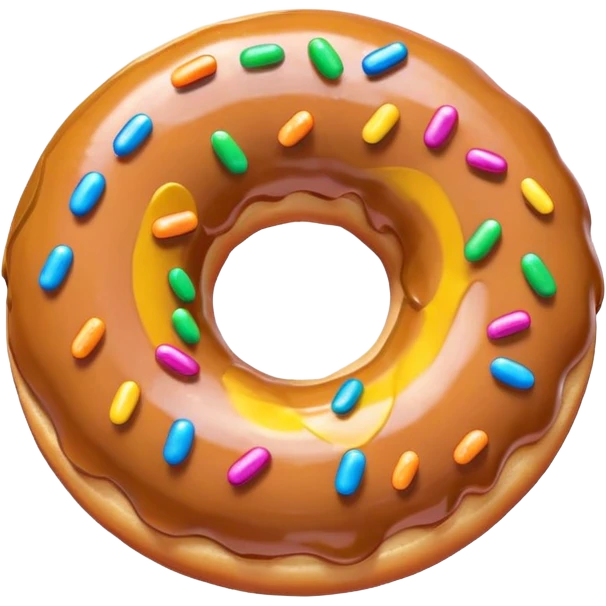Donut with rainbow sprinkles emoji