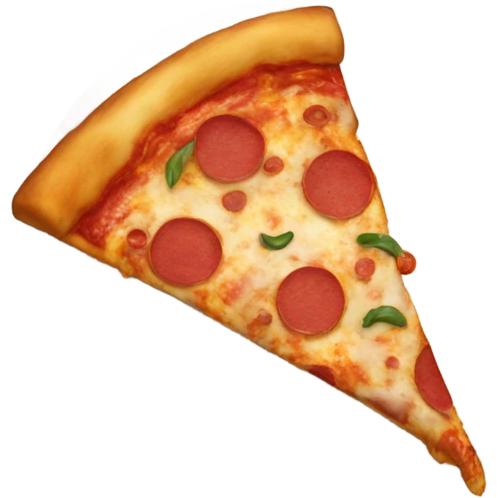 Realistic pizza on a plate emoji