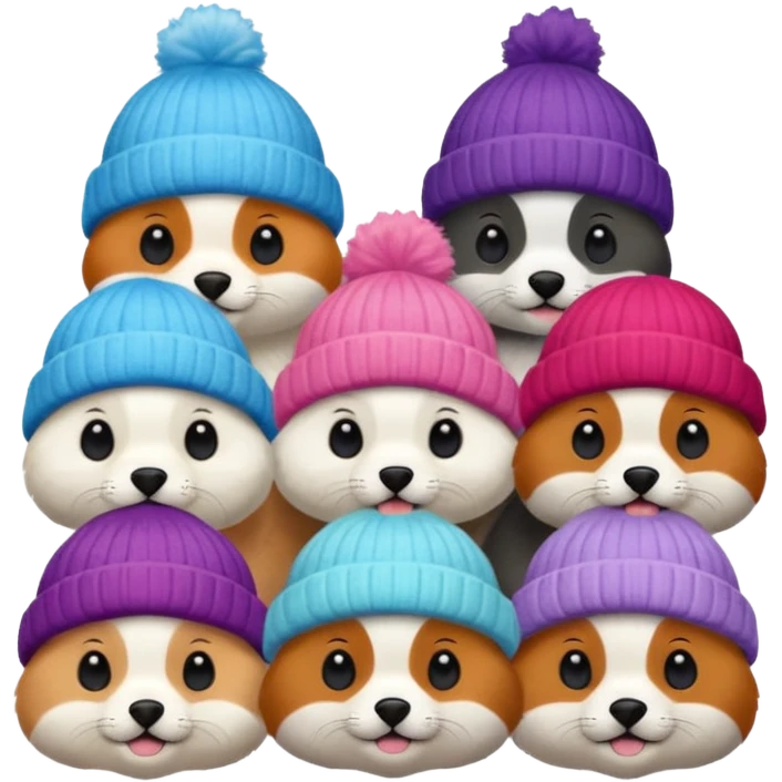 Winter Beanie Pets emoji