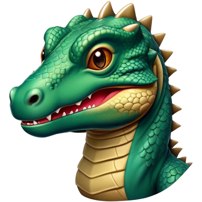 Cinematic Realistic Comical Komodo Dragon Portrait Emoji, Head tilted dramatically with an exaggeratedly amused expression, featuring a striking, glossy scaled hide with bold textures and wide, expressive eyes brimming with playful disbelief, rendered with lifelike detail and natural hues, high shine, dramatic yet playful, styled with an air of cheeky reptilian mischief, soft glowing outline, capturing the essence of a spirited and over‐the‐top Komodo dragon that looks ready to charge its way into viral fame! emoji