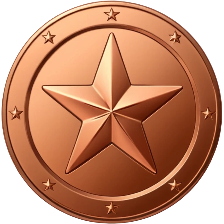 A shiny, metallic coin in Copper's signature brand color. In the center, you could have a simple star, a checkmark, or a "W" for "Win." emoji