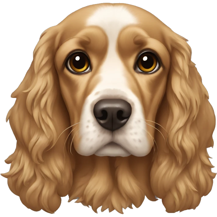 cocker spaniel wearing a hoody emoji