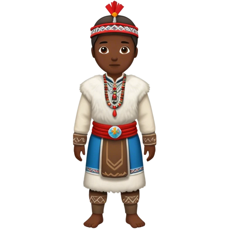 full scale standing  greenland citizen traditional outfit  emoji