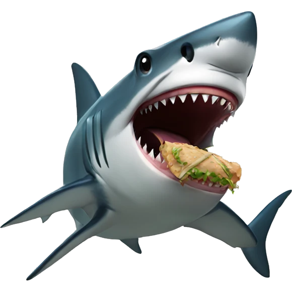 shark eating foo emoji