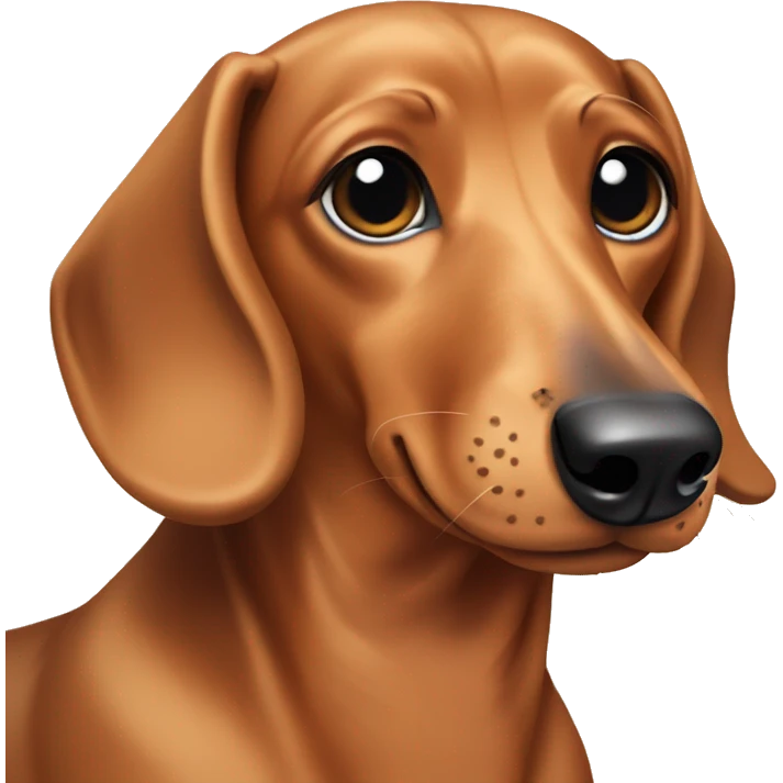 Tan dachshund  emoji
