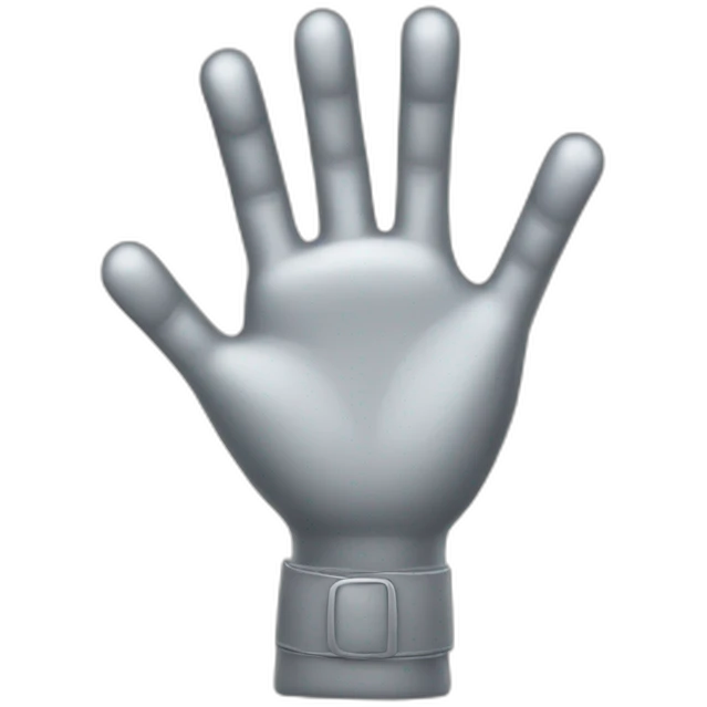 silver hand emoji