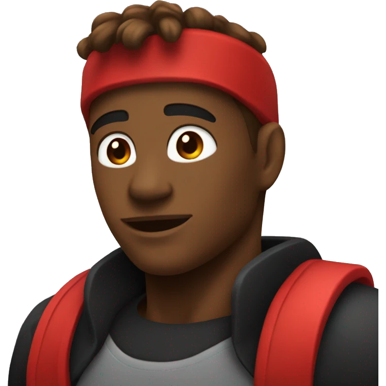 level up black and red emoji