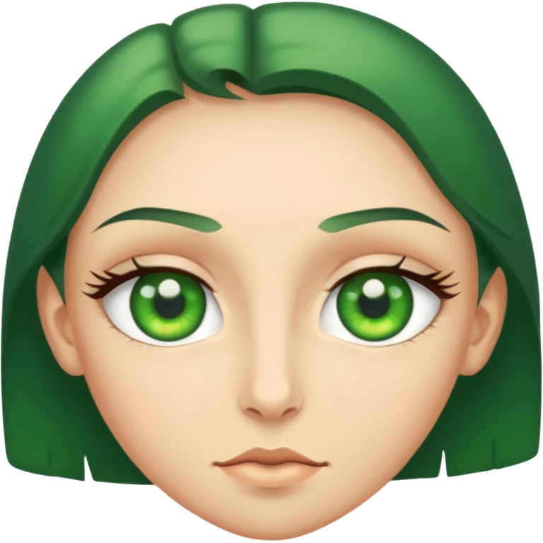 Make two green eyes emoji