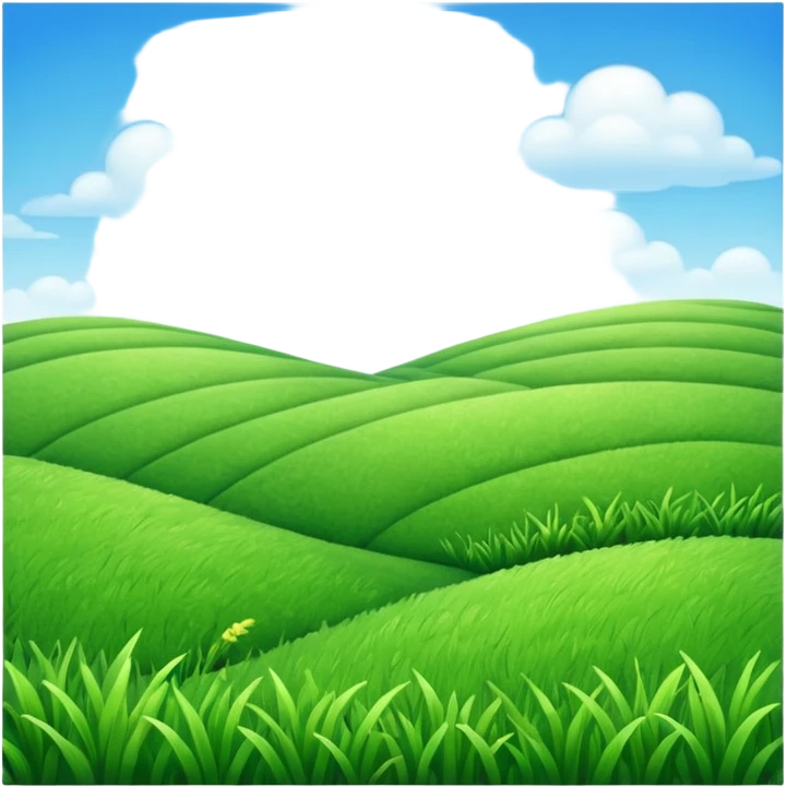 Grass field and blue sky realistically  emoji