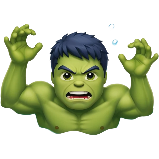 Hulk swimming emoji
