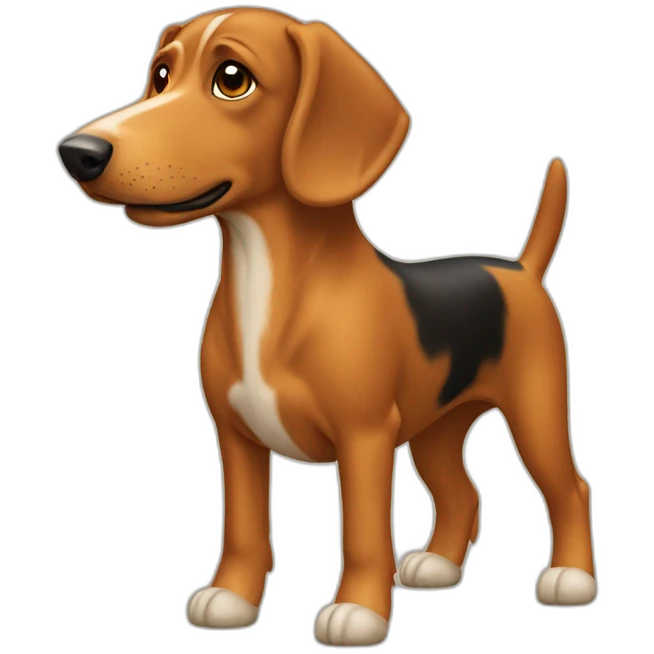 Un teckel sur un cheval emoji