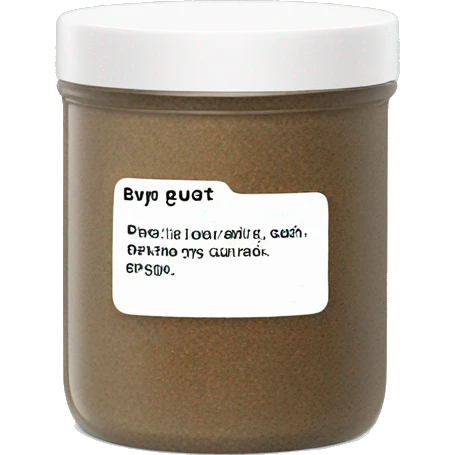 body scrub pot with label emoji