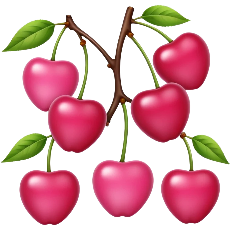 Pink cherries emoji