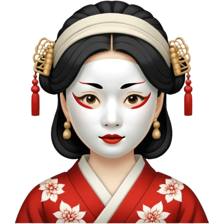 japaneses old culture woman with white mask emoji