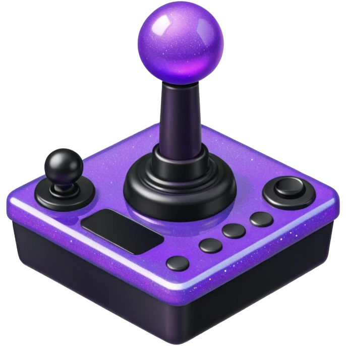 glitter purple and joystick emoji