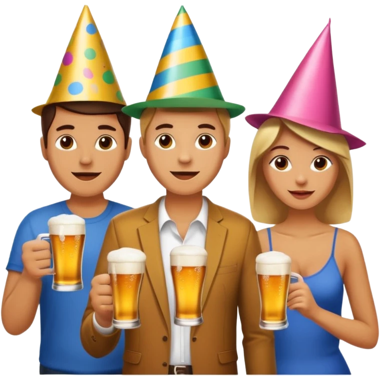 bola de discoteca bebiendo cerveza con amigos emoji